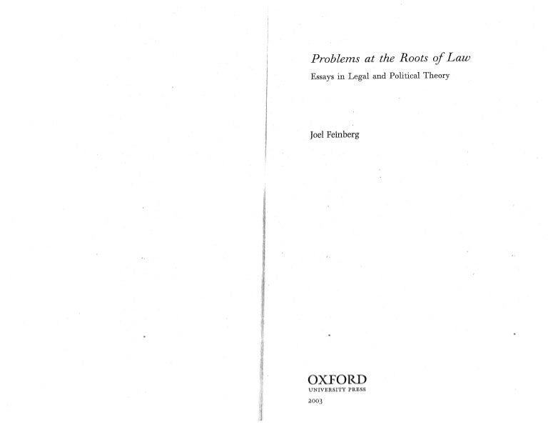 Problems at the Roots of Law: Essays in Legal and Political Theory